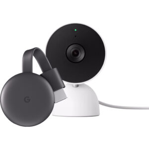 Google Chromecast V3 + Google Nest Cam Indoor Wired - vergelijk en bespaar - Vergelijk365