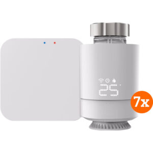 Hama Slimme Thermostaat startpakket + 7 radiatorknoppen - vergelijk en bespaar - Vergelijk365