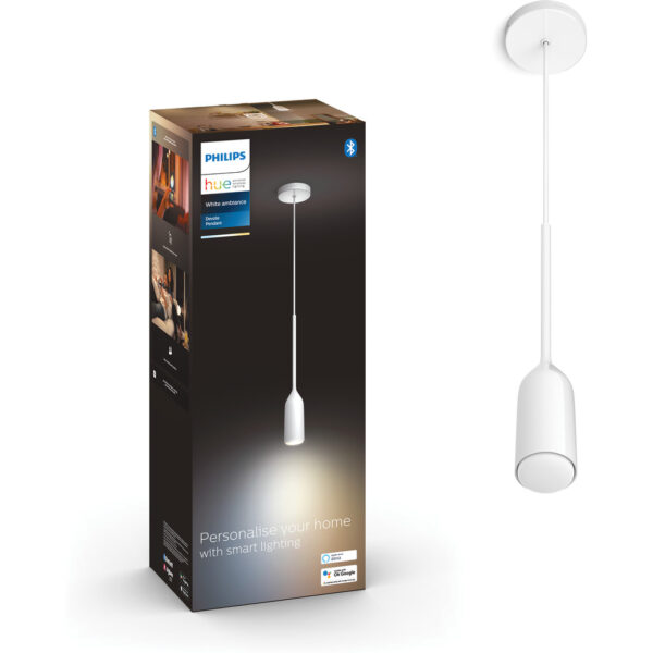 Philips Hue Devote hanglamp White Ambiance Wit - vergelijk en bespaar - Vergelijk365