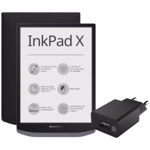 PocketBook InkPad X + XtremeMac Oplader met Usb A Poort 12W Zwart - vergelijk en bespaar - Vergelijk365