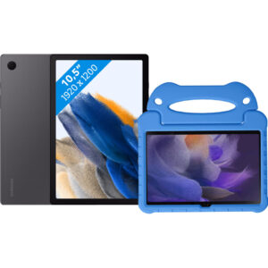 Samsung Galaxy Tab A8 128GB Wifi + 4G Grijs + Just in Case Kids Cover Blauw - vergelijk en bespaar - Vergelijk365