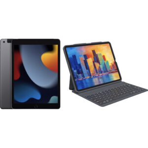Apple iPad (2021) 10.2 inch 256GB Wifi + 4G Space Gray + Zagg Pro Keys Toetsenbord Hoes - vergelijk en bespaar - Vergelijk365