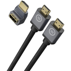 BlueBuilt HDMI 2.1 Kabel Nylon 1 Meter + 90° adapter - vergelijk en bespaar - Vergelijk365