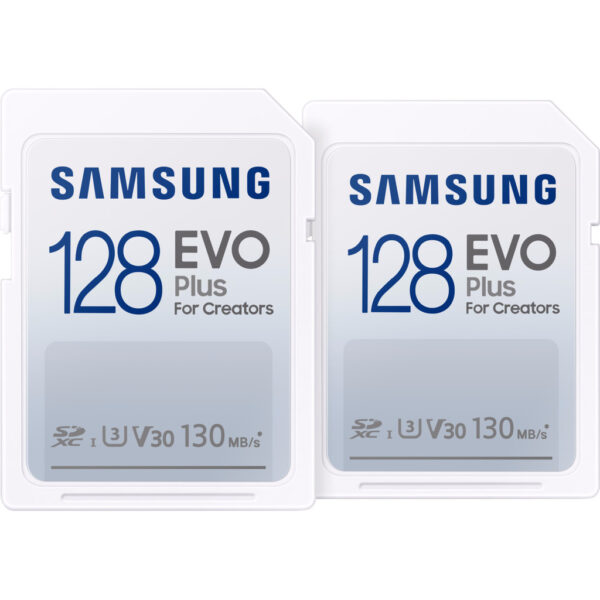 Samsung EVO Plus SDXC 128GB - Duo Pack - vergelijk en bespaar - Vergelijk365