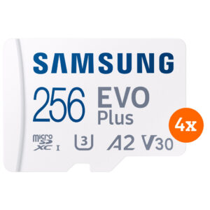 Samsung EVO Plus microSDXC 256GB - Quatro Pack - vergelijk en bespaar - Vergelijk365