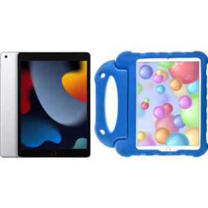 Apple iPad (2021) 10.2 inch 256GB Wifi Zilver + Just in Case Kinderhoes Blauw - vergelijk en bespaar - Vergelijk365