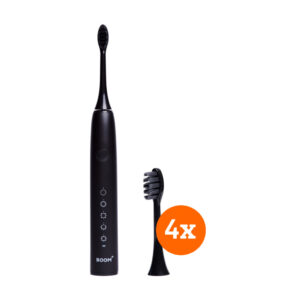 Boombrush Zwart + Boombrush opzetborstels (4 stuks) - vergelijk en bespaar - Vergelijk365