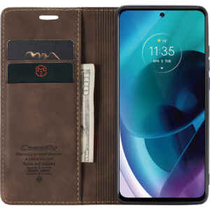 CASEME Motorola Moto G71 Book Case Lichtbruin - vergelijk en bespaar - Vergelijk365