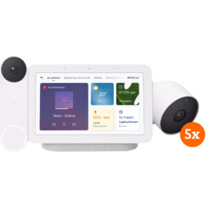 Google Nest Cam 5-pack + Nest Deurbel + Nest Hub 2 - vergelijk en bespaar - Vergelijk365