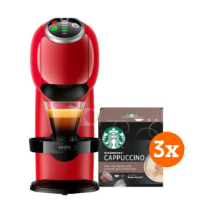 Krups Dolce Gusto Genio S Plus KP3405 Rood + Starbucks Cappuccino - vergelijk en bespaar - Vergelijk365