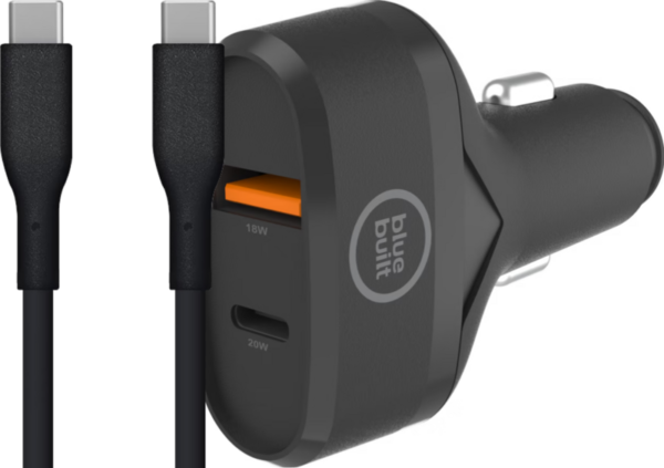 BlueBuilt Quick Charge Autolader 18W + Micro Usb Kabel 1
