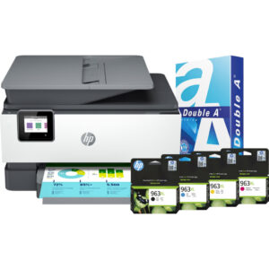 HP Officjet Pro 9014e + 1 set extra inkt + 500 vellen A4 papier - vergelijk en bespaar - Vergelijk365