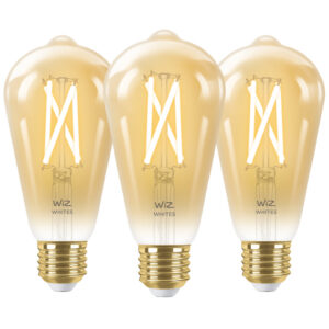 WiZ Smart Filament lamp Edison 3-pack - Warm tot Koelwit Licht - E27 - vergelijk en bespaar - Vergelijk365