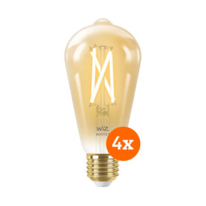 WiZ Smart Filament lamp Edison 4-pack - Warm tot Koelwit Licht - E27 - vergelijk en bespaar - Vergelijk365