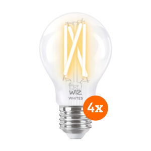 WiZ Smart Filament lamp Standaard 4-pack - Warm tot Koelwit Licht - E27 - vergelijk en bespaar - Vergelijk365