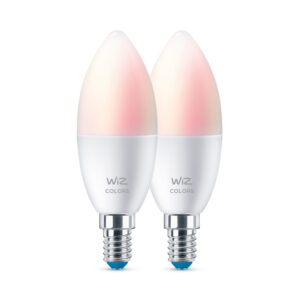 WiZ Smart Kaarslamp 2-pack  - Gekleurd en Wit Licht - E14 - vergelijk en bespaar - Vergelijk365