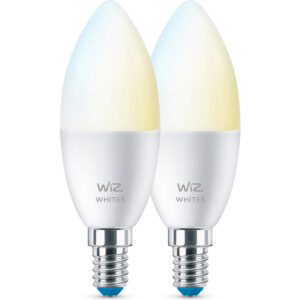 WiZ Smart Kaarslamp 2-pack - Warm tot Koelwit Licht - E14 - vergelijk en bespaar - Vergelijk365