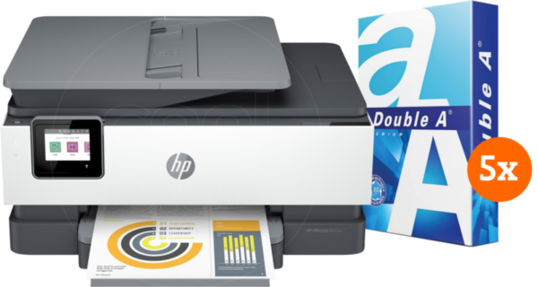 HP Officejet Pro 8022e + 2.500 vellen A4 papier - vergelijk en bespaar - Vergelijk365