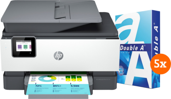 HP Officejet Pro 9012e + 2.500 vellen A4 papier - vergelijk en bespaar - Vergelijk365