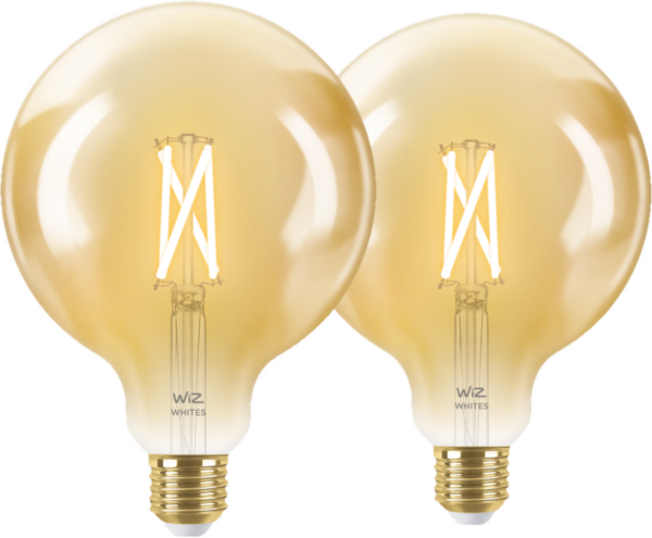 WiZ Smart Filament lamp Globe XL 2-pack  - Warm tot Koelwit Licht - E27 - vergelijk en bespaar - Vergelijk365