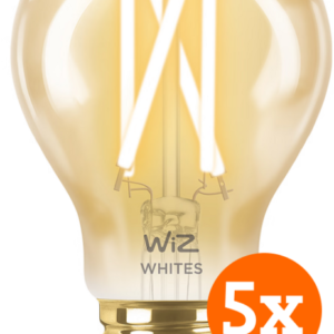 WiZ Smart Filament lamp Standaard Goud 5-pack - Warm tot Koelwit Licht - E27 - vergelijk en bespaar - Vergelijk365