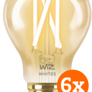 WiZ Smart Filament lamp Standaard Goud 6-pack - Warm tot Koelwit Licht - E27 - vergelijk en bespaar - Vergelijk365