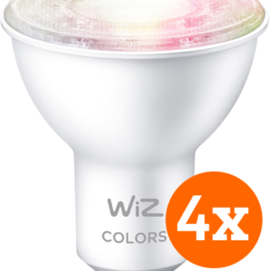 WiZ Smart Spot 4-pack - Gekleurd en Wit Licht - GU10 - vergelijk en bespaar - Vergelijk365