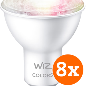 WiZ Smart Spot 8-pack - Gekleurd en Wit Licht - GU10 - vergelijk en bespaar - Vergelijk365