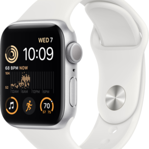 Apple Watch SE (2022) 40mm Zilver Aluminium Witte Sportband - vergelijk en bespaar - Vergelijk365