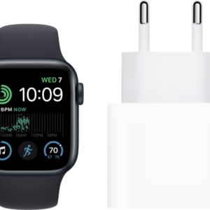 Apple Watch SE (2022) 4G 40mm Midnight Aluminium Midnight Sportband + Oplader - vergelijk en bespaar - Vergelijk365