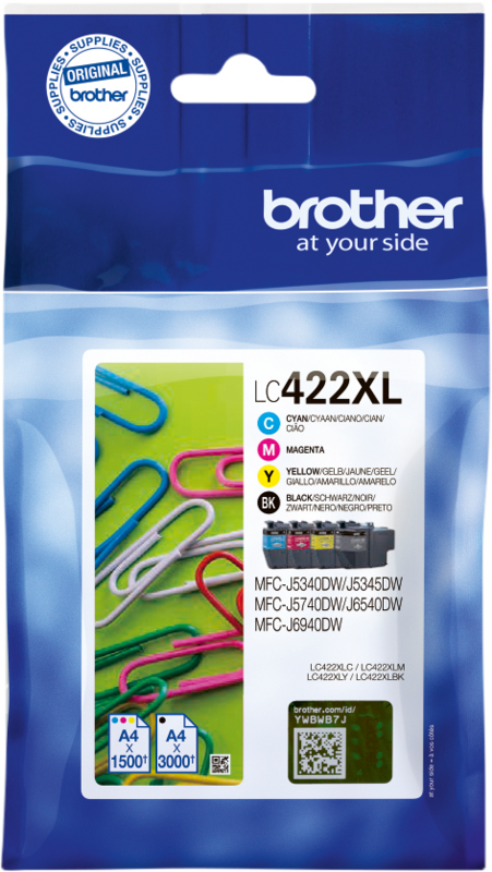 Brother LC-422XL Cartridge Combo Pack - vergelijk en bespaar - Vergelijk365