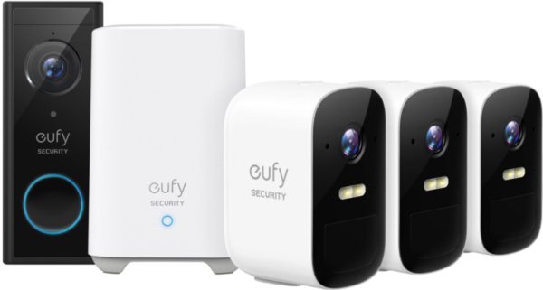 Eufycam by Anker 2C 3-pack + Eufy Video Doorbell Battery - vergelijk en bespaar - Vergelijk365