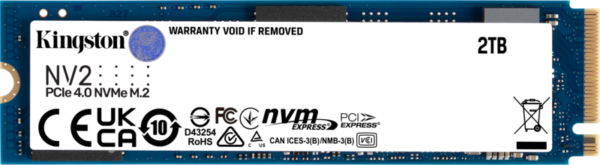 Kingston NV2 PCIe 4.0 NVMe SSD 2TB - vergelijk en bespaar - Vergelijk365