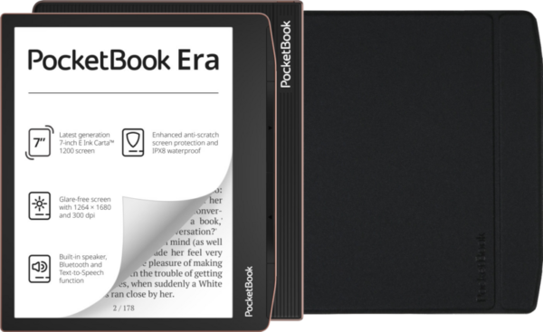 PocketBook Era 64GB Koper + Flip Book Case Zwart - vergelijk en bespaar - Vergelijk365