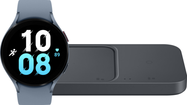 Samsung Galaxy Watch5 4G Blauw 44mm + Duo Draadloze Oplader 15W - vergelijk en bespaar - Vergelijk365