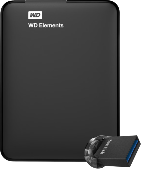 WD Elements Portable 1TB + SanDisk Ultra Fit 64GB - vergelijk en bespaar - Vergelijk365