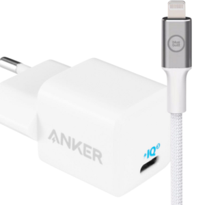 Anker Power Delivery Oplader 20W + BlueBuilt Lightning Kabel 1