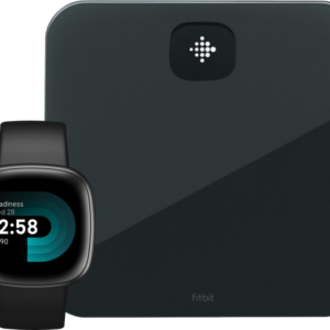 Fitbit Versa 4 Zwart + Fitbit Aria Air Weegschaal Zwart - vergelijk en bespaar - Vergelijk365