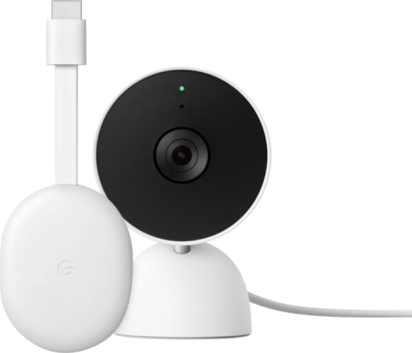 Google Chromecast HD met Google TV + Google Nest Cam Indoor - vergelijk en bespaar - Vergelijk365