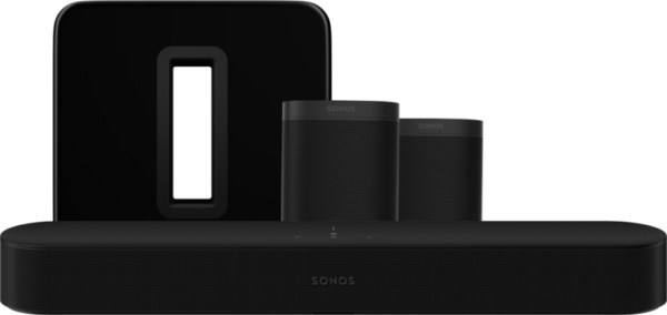 Sonos Beam Gen. 2 5.1 + One SL (2x) + Sub G3 Zwart - vergelijk en bespaar - Vergelijk365