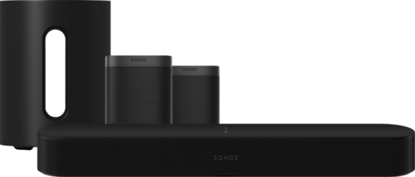Sonos Beam Gen2 + 2x One SL + Sub Mini Zwart - vergelijk en bespaar - Vergelijk365