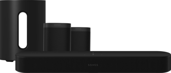 Sonos Beam Gen2 + 2x One + Sub Mini Zwart - vergelijk en bespaar - Vergelijk365