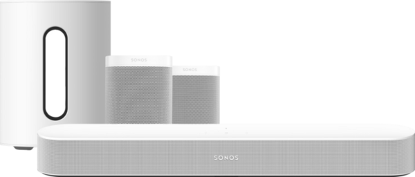 Sonos Beam Gen2 + 2x One + Sub mini wit - vergelijk en bespaar - Vergelijk365