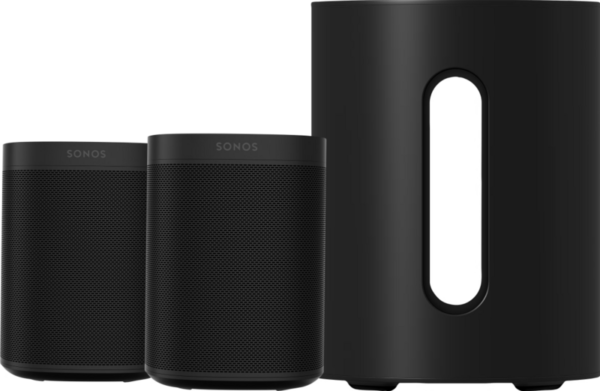 Sonos One Duo pack + Sub Mini Zwart - vergelijk en bespaar - Vergelijk365