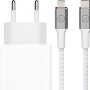 Apple Power Delivery Oplader 20W + BlueBuilt Lightning Kabel 3m Nylon Wit - vergelijk en bespaar - Vergelijk365