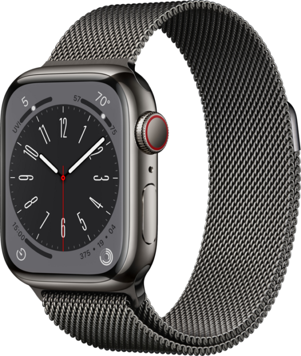 Apple Watch Series 8 4G 41mm Grafiet Rvs Milanese Polsband - vergelijk en bespaar - Vergelijk365