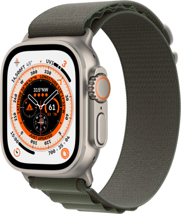 Apple Watch Ultra 4G 49mm Titanium Groen Alpine Band M - vergelijk en bespaar - Vergelijk365