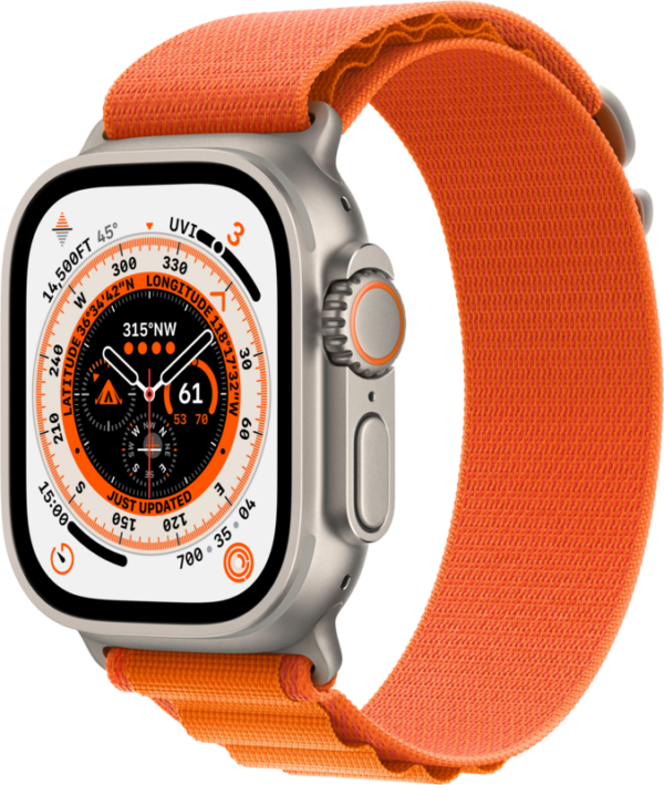 Apple Watch Ultra 4G 49mm Titanium Oranje Alpine Band M - vergelijk en bespaar - Vergelijk365