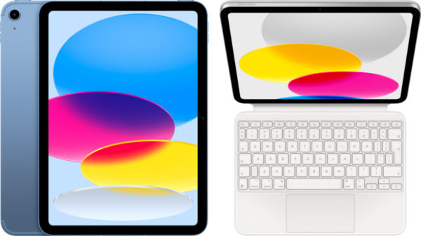 Apple iPad (2022) 10.9 inch 256GB Wifi + 5G Blauw + Magic Keyboard Folio - vergelijk en bespaar - Vergelijk365