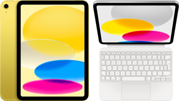 Apple iPad (2022) 10.9 inch 256GB Wifi + 5G Geel + Magic Keyboard Folio - vergelijk en bespaar - Vergelijk365